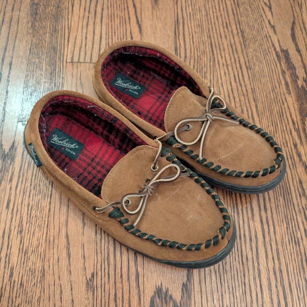 Woolrich Suede Moccasin Slippers – Men’s Size 9